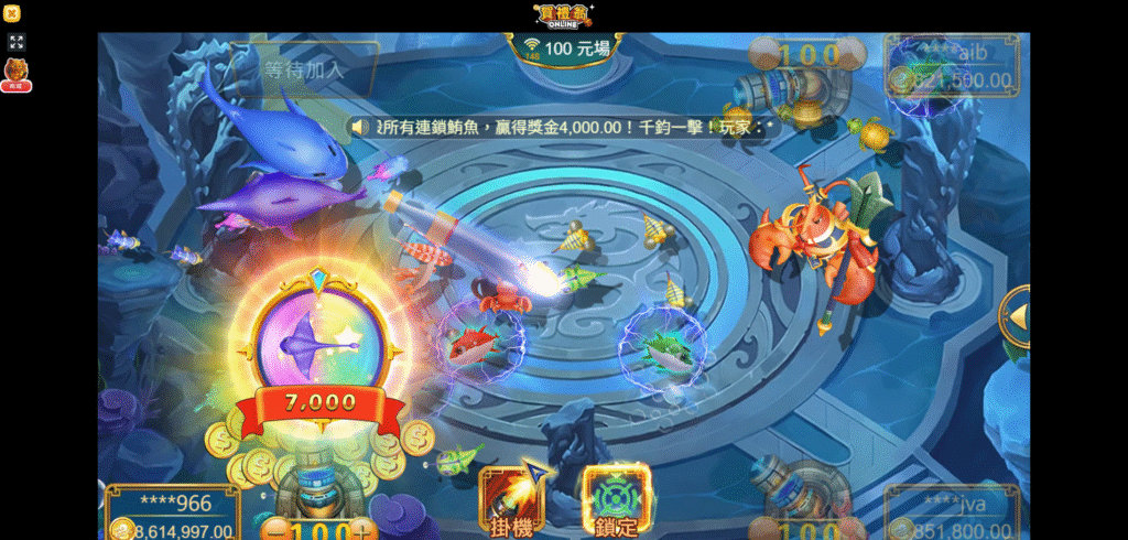 賀禮翁娛樂城捕魚機 BOSS 來襲與煙火爆分動畫畫面